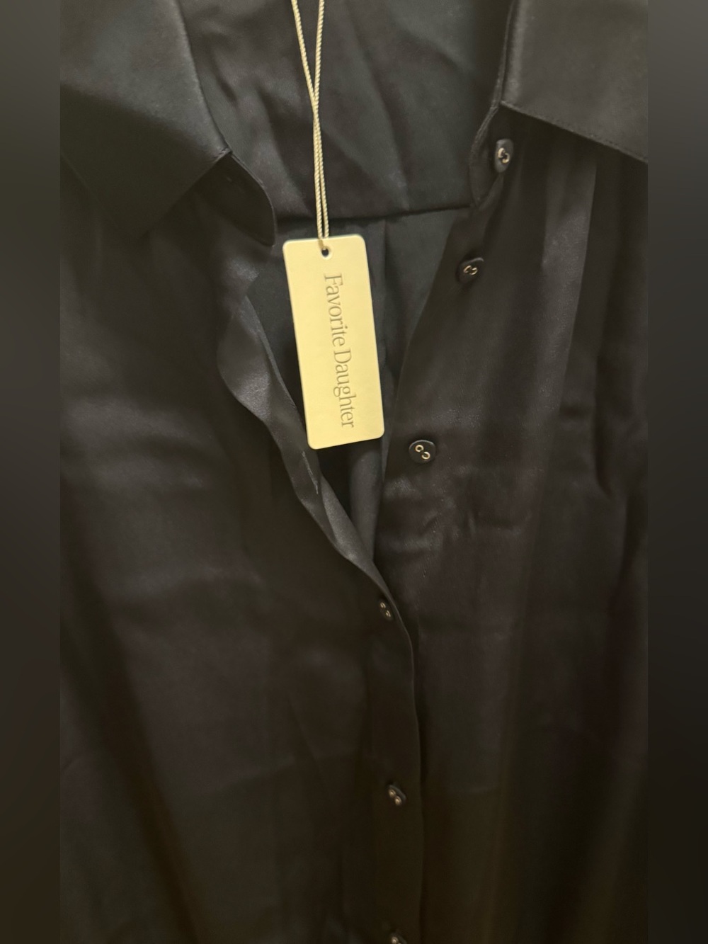Favorite Daughter Navy Satin Bodysuit Small - Picture 4 of 8
